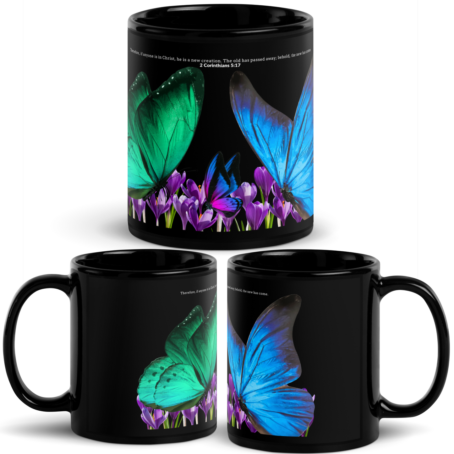 New Creature White Glossy Mug ( 2 Corinthians 5:17)