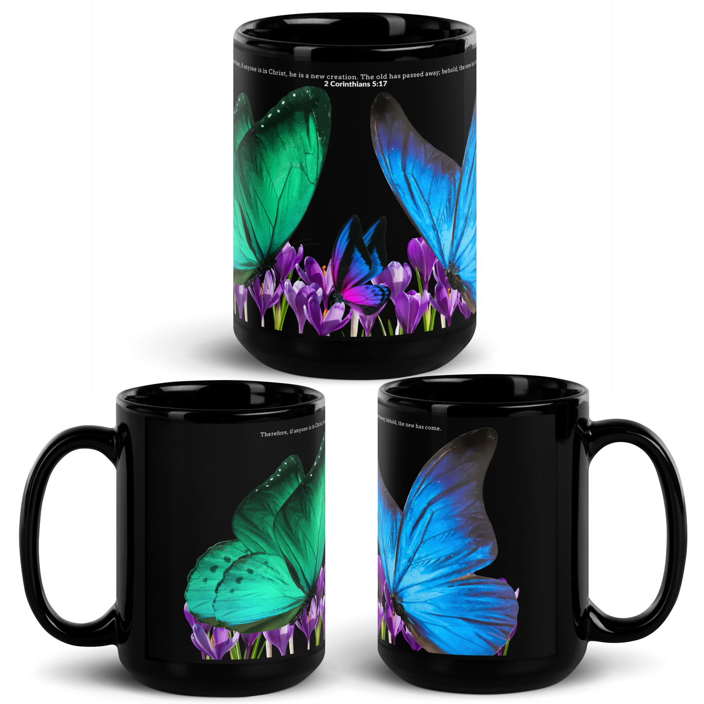 New Creature White Glossy Mug ( 2 Corinthians 5:17)